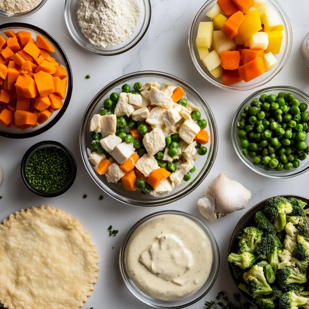 Pillsbury pie crusts with pot pie ingredients