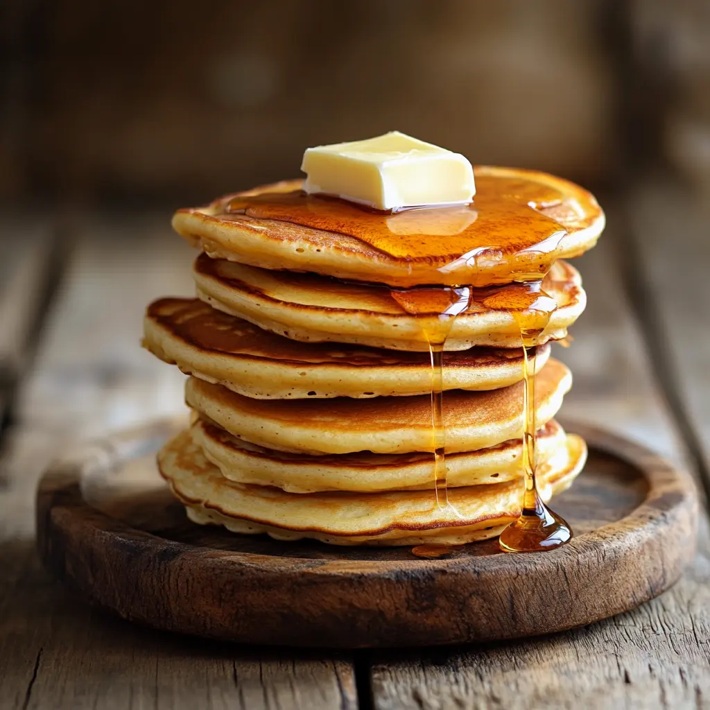 A stack of mini pancakes