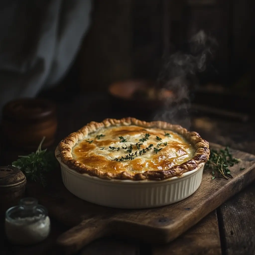 Pillsbury chicken pot pie fresh from the oven