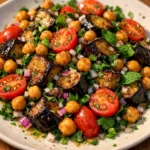 Roasted Eggplant & Chickpea Salad