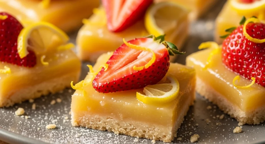 strawberry lemon bars