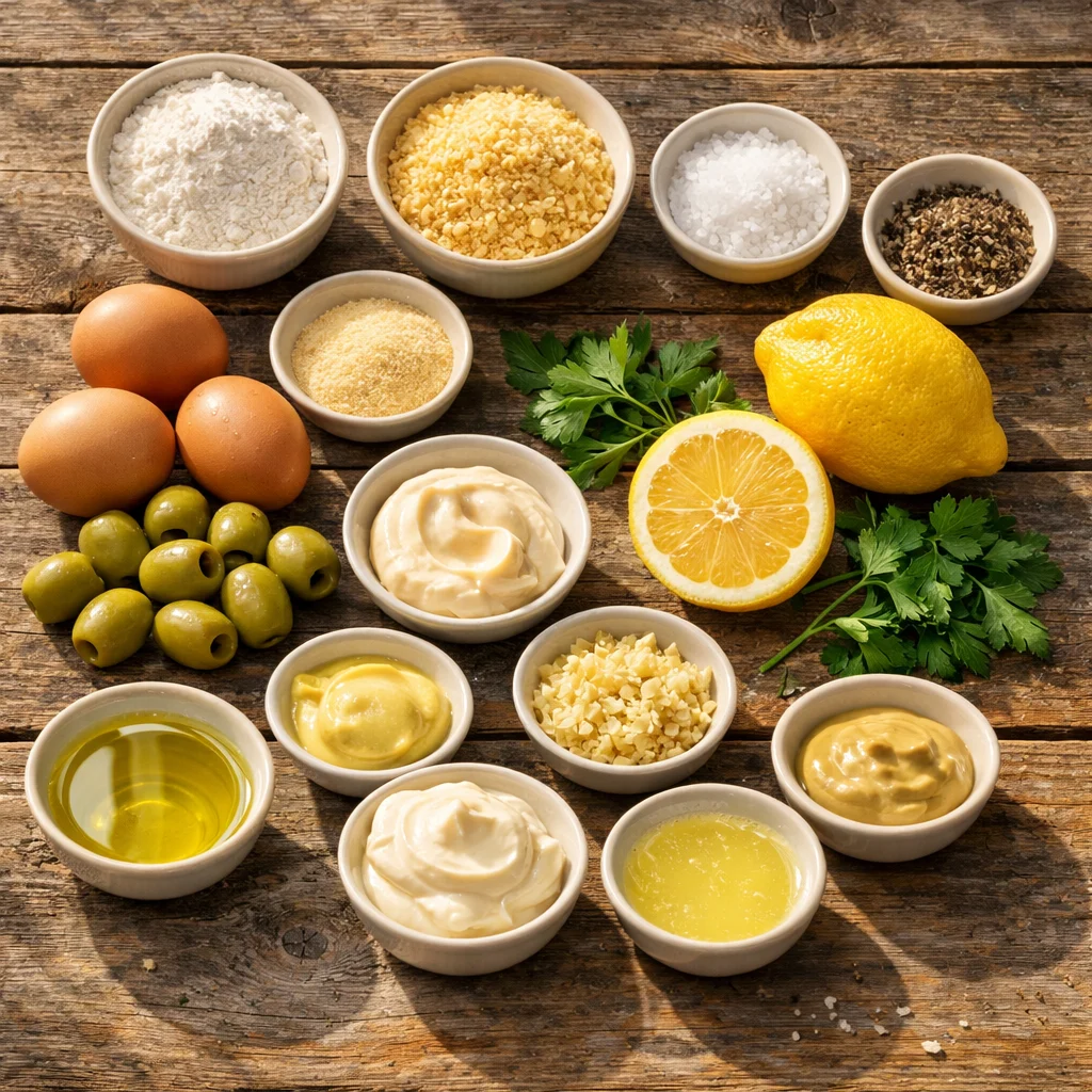 Crispy Fried Olives with Garlic Aioli