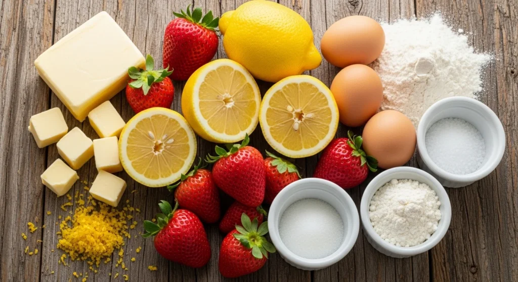 strawberry lemon bars