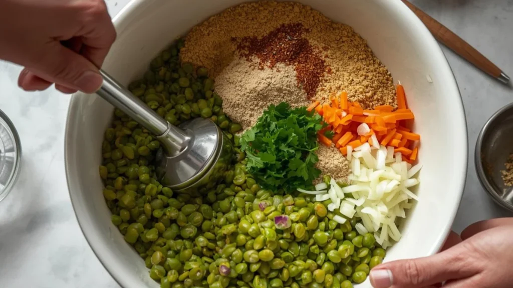 High-protein lentil patties sandwich