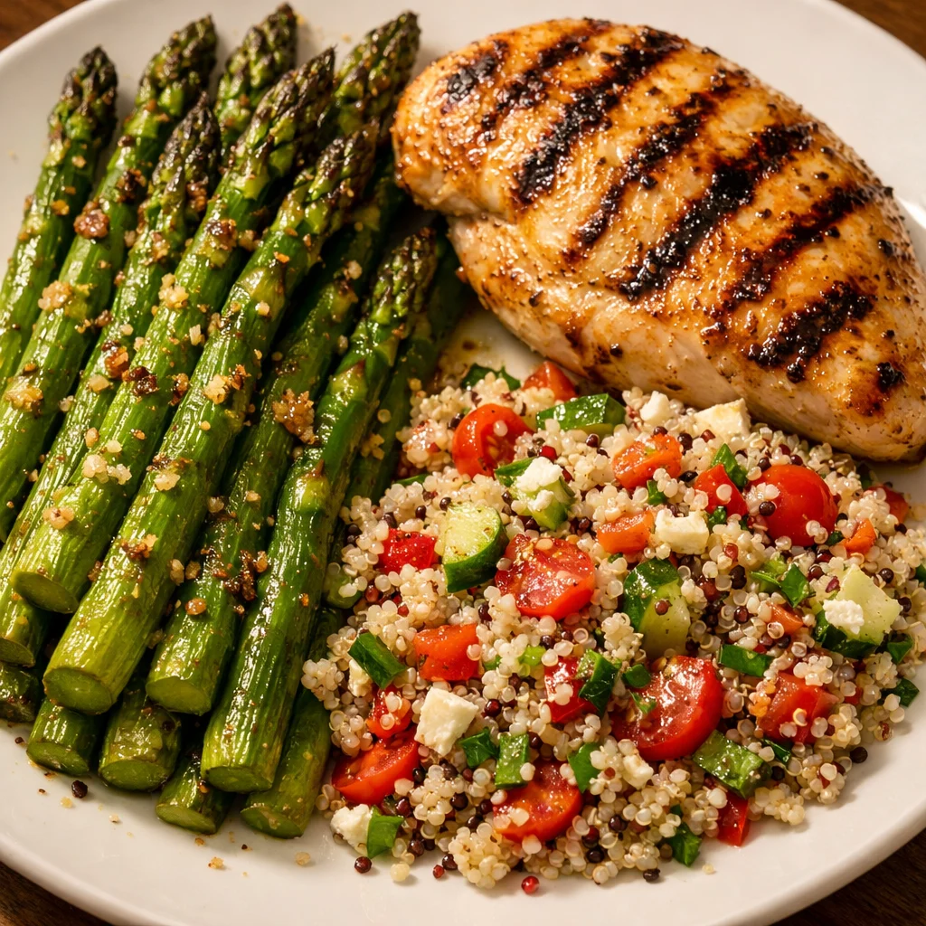Lemon Garlic Roasted Asparagus