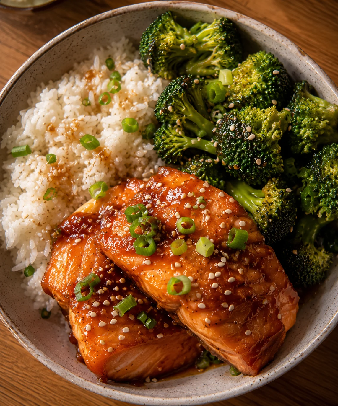 Honey Garlic Salmon Bowls