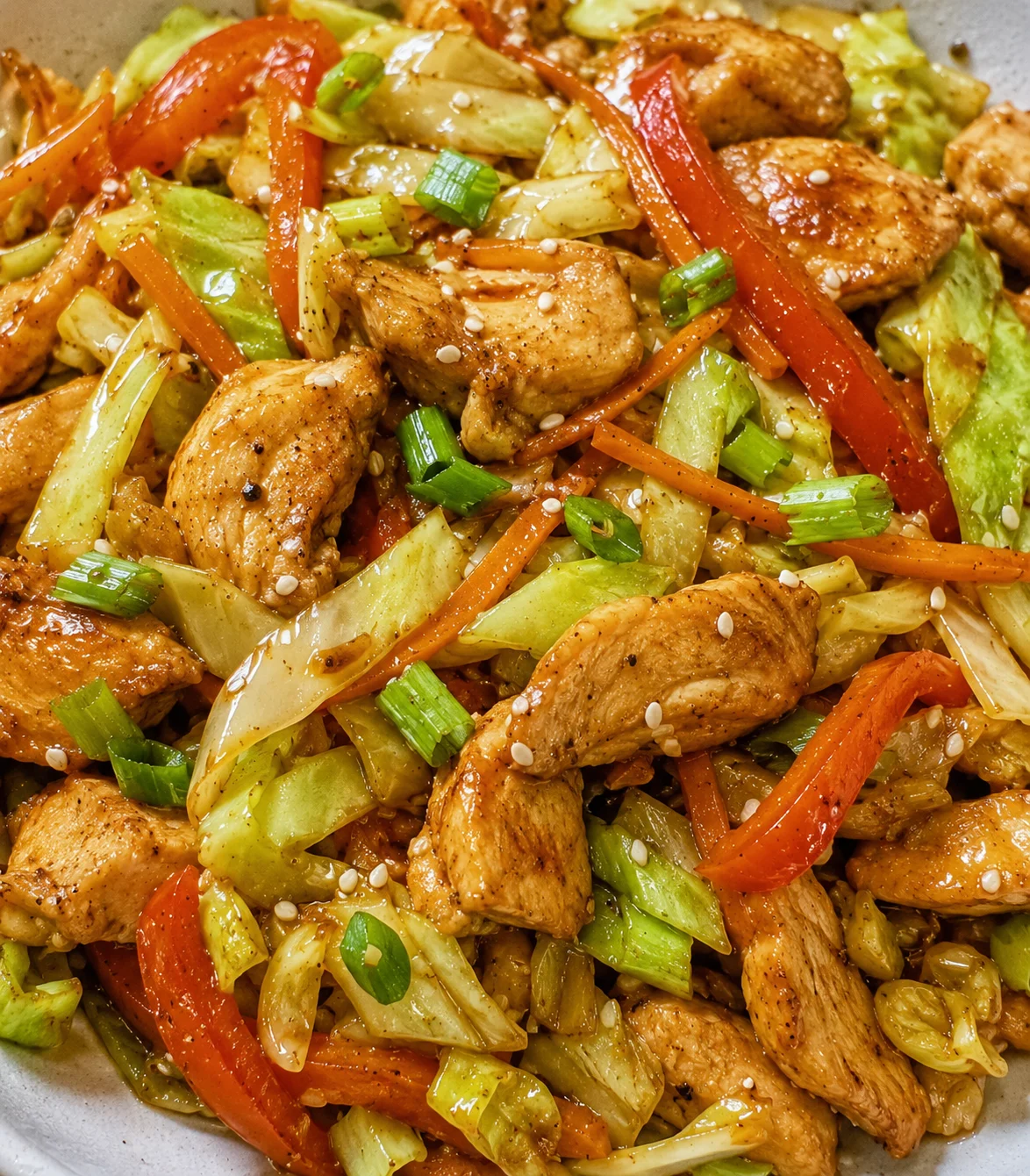 Cabbage Crunch Chicken Stir Fry