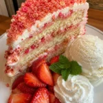 strawberry crunch cake
