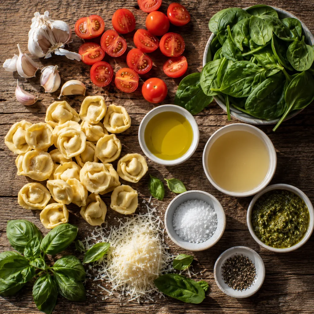 Pesto Tortellini Summer Skillet