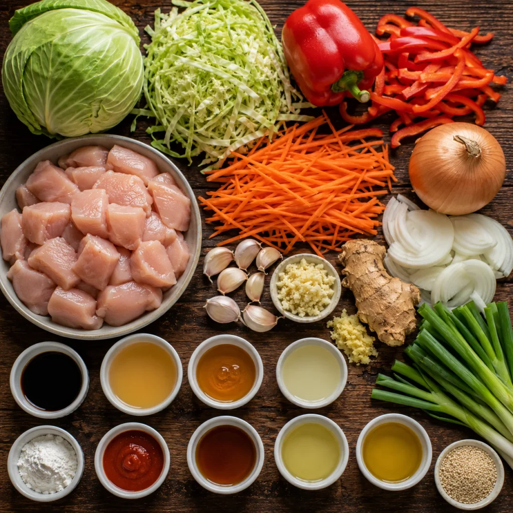 Cabbage Crunch Chicken Stir Fry