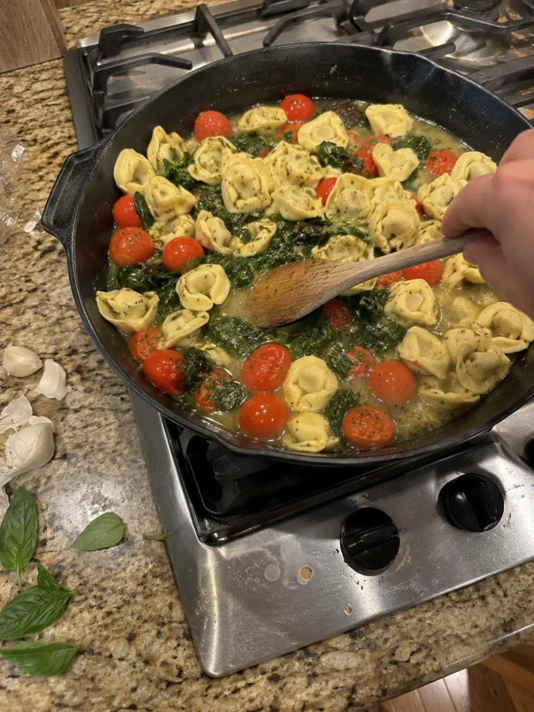 Pesto Tortellini Summer Skillet