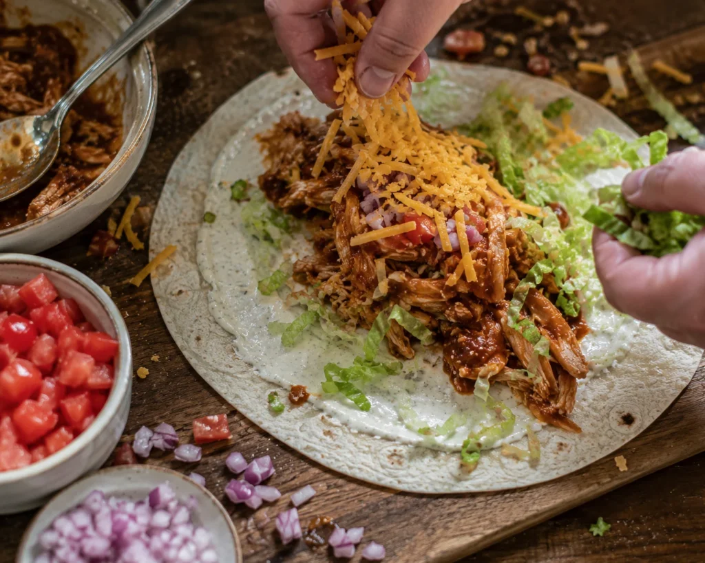 BBQ Ranch Chicken Wraps