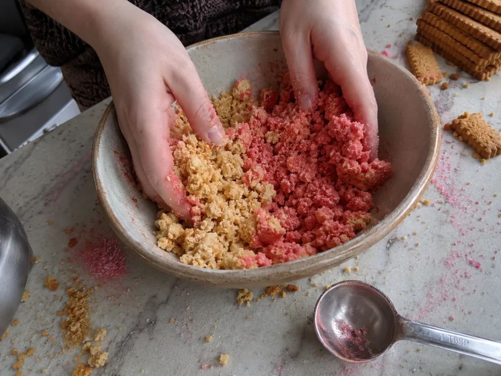 strawberry crunch cake