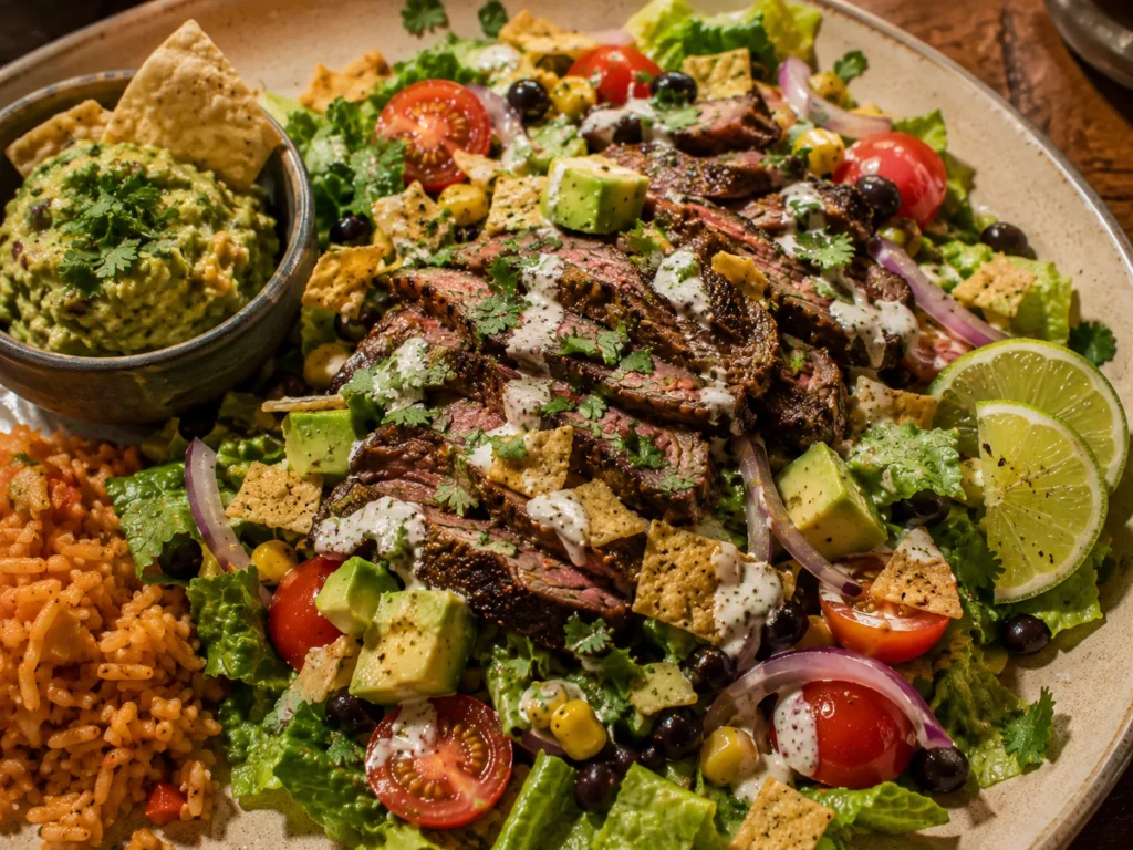 Chili Lime Steak Taco Salad
